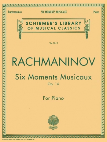 Six Moment Musicaux Op.16: Piano (Schirmer)