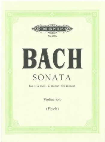 Sonata No 1 G Minor: Violin: Solo (Peters)