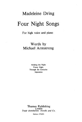 4 Night Songs: Vocie And Piano (Thames)