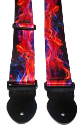 Leathergraft Guitar Strap - Flames