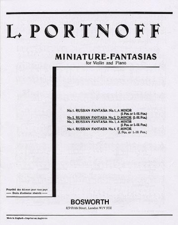 Russian Fantasia: No2: Violin & Piano
