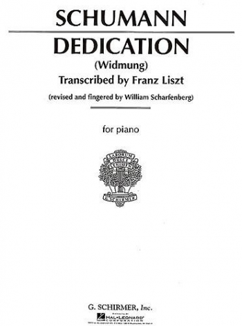 Widmung: Dedication: Piano Solo (Schirmer)