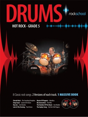 OLD STOCK SALE - Rockschool Drums: Grade 5: Hot Rock: Book & CD