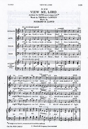 View Me Lord: Vocal SATB
