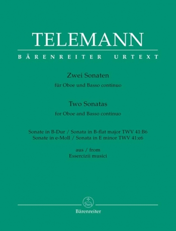 Two Sonatas: Oboe And Basso Continuo (Barenreiter)