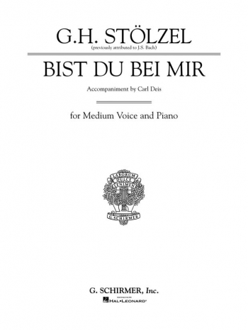 Bist Du Mir: If Thou Art Near: Medium Voice: Voice & Piano (Schirmer)