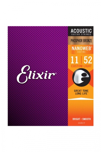 Elixir Acoustic Guitar Nanoweb Custom Light 11-52