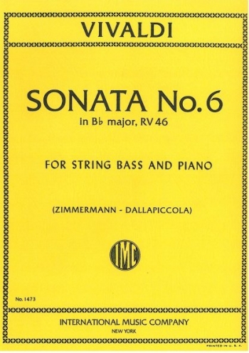 Sonata No.6 Bb Major RV46:  Double Bass & Piano ( International)