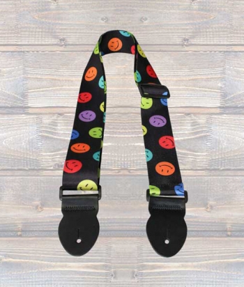 Leathergraft Guitar Strap - Smiley Faces