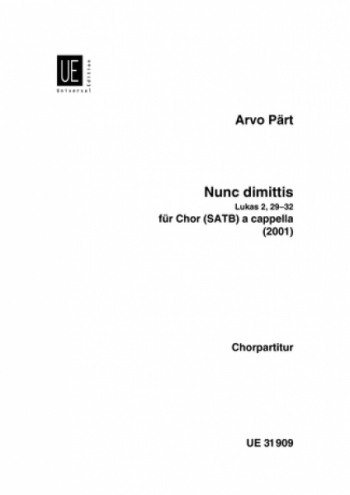 Nunc Dimittis Choral Score SATB (Universal)