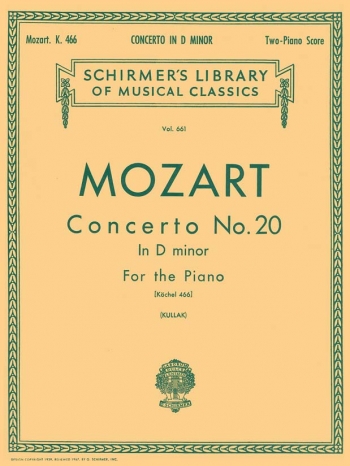 Concerto: D Minor:  Kv466: Piano (Schirmer)