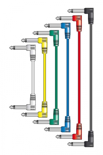 Lead: Cable: Chord Patch Lead: 0.5M: Set Of 6 Coloured