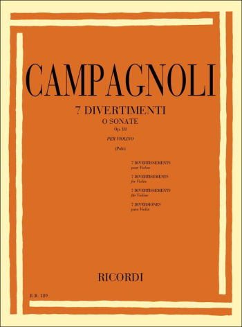 7 Divertimenti O Sonate Op.18: Violin & Piano (Ricordi)