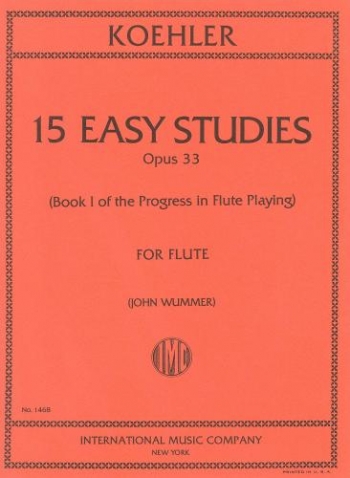 Progress In Flute Playing Op.33 Book 1 15 Studies (International)