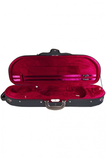 D-Shaped Violin Case - Young (Black/Red)