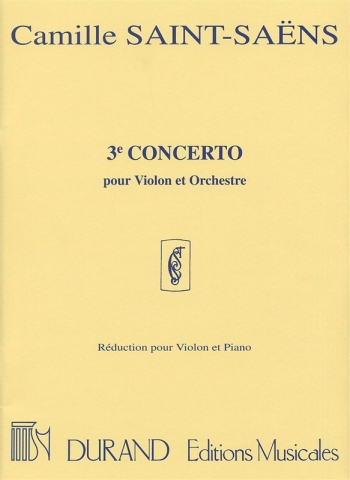 Concerto No 3 Op61 B Minor: Violin & Piano (Durand)