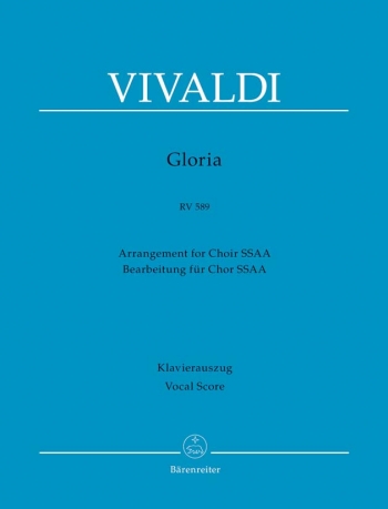 Gloria RV589 SSAA: Vocal Score (Barenereiter)