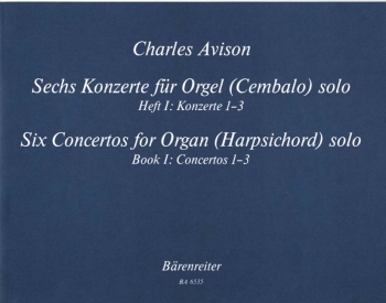 6 Concertos For Organ: Vol.1: Nos. 1 - 3 (Barenreiter)