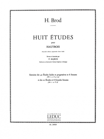 8 Etudes: Oboe & Piano (Leduc)