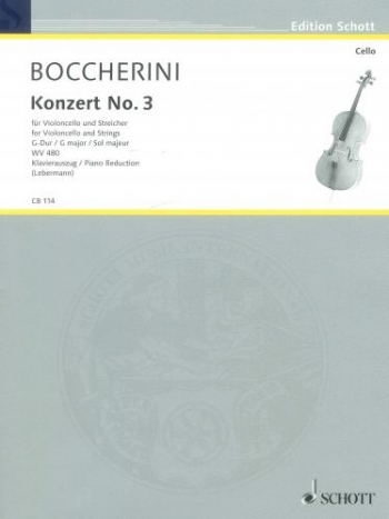 Concerto G Major No.3:  Cello & Piano (Schott
