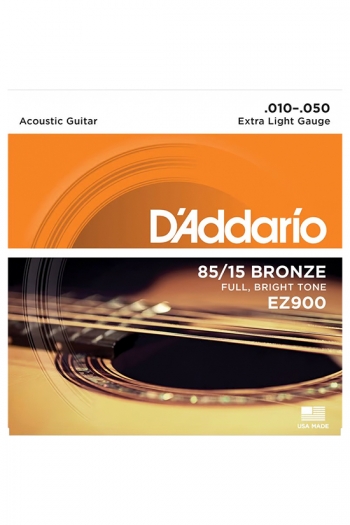 D'Addario Acoustic Guitar EZ900 85/15 Bronze Extra Light 10-50