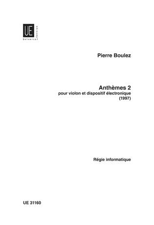 Anthemes 2: Violin & Live Electronics