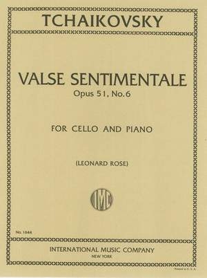 Valse Sentimentale: Cello And Piano (International)