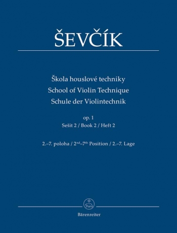 School Of Violin Technique: Op.1 Book 2 2nd-7th Position  (Barenreiter)