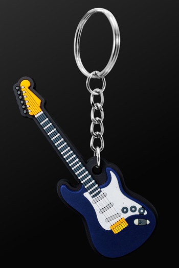 Keyring Electric Guitar Blue
