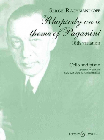 18th Variation From Rhapsody On A Theme Of Paganini: Cello & Piano (Boosey & Hawkes)