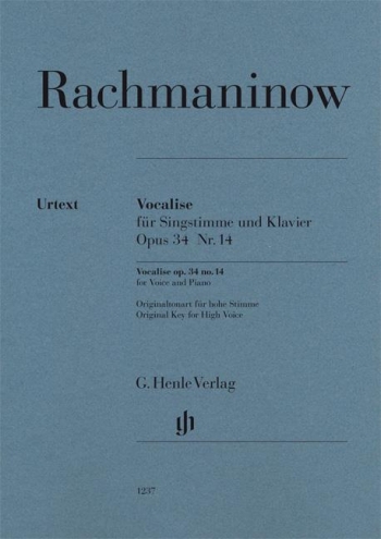 Vocalise Op34 No14 High Voice & Piano