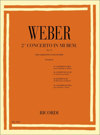 Concerto Eb Major Op.74/2: Clarinet & Piano (Ricordi)
