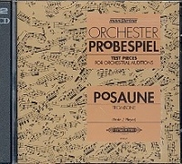 Test Pieces For Orchestral Auditions Trombone (Orchester Probespiel)  Cd Only