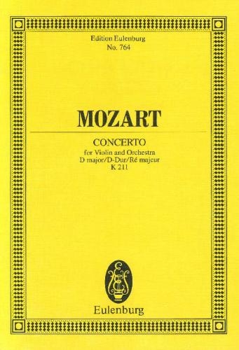Violin Concerto D Major: KV 211: Miniature Score