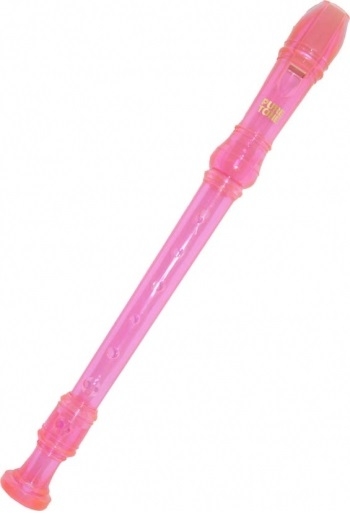 Descant Recorder Pure Tone Kids Pink With Carry Bag And Cleaning Stick