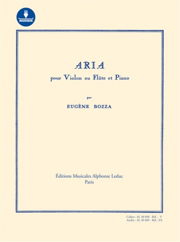 Aria For Flute Or Violin & Piano Includes Audio & Accompaniment Tracks (Leduc)
