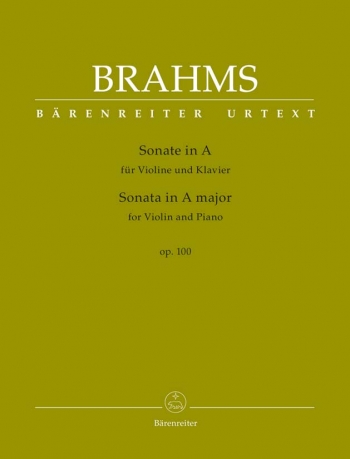 Sonata A Major Op.100: Violin & Piano (Barenreiter)