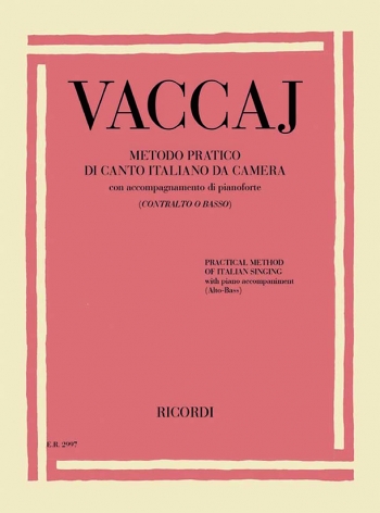 Practical Method (Metodo Pratico Di Canto): Low Voice Book (Ricordi)