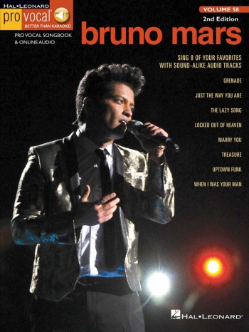 Pro Vocal Bruno Mars Volume 58: Book & Audio
