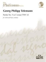Partita No. 5 In E Minor TWV 41: Violin & Piano Book & CD (fentone)