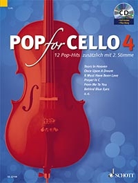 Pop For Cello 4:  For 1 Or 2 Cellos Book & Backing Tracks (Schott)
