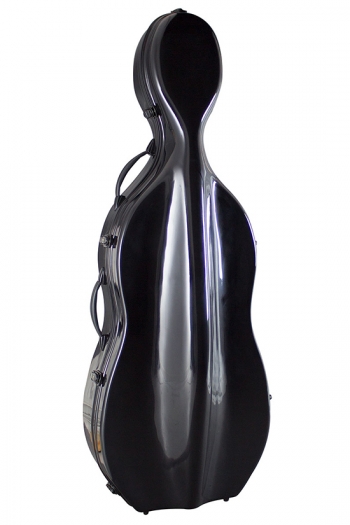 Hidersine Black Fiberglass Cello Case