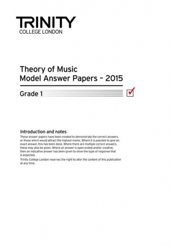 Trinity College London Theory Model Answers Paper (2015) Grade 1