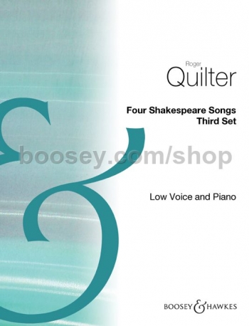 4 Shakespeare Songs, Op. 30 (3rd Set)  Low Voice And Piano - English (Boosey & Hawkes)