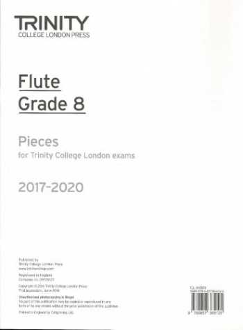 Trinity College London Flute Exam Pieces Grade 8 2017–2022 (Flute Part Only)