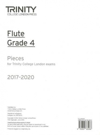 Trinity College London Flute Exam Pieces Grade 4 2017–2022 (Flute Part Only)
