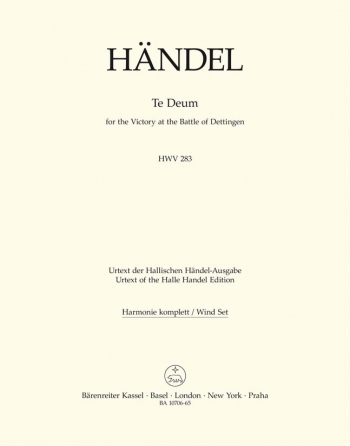 Dettinger Te Deum (HWV 283) (L) (Urtext) - Orch Wind Set (Barenreiter)
