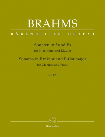 Sonatas (2), Op.120 (F minor, E-flat) (Urtext) (Barenreiter)