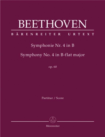Symphony No.4 in B-flat, Op.60 (Urtext). : Large Score Paperback: (Barenreiter)