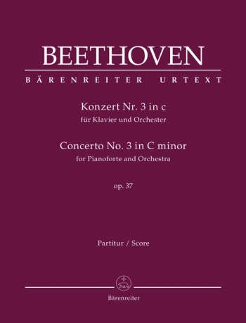 Piano Concerto No.3 in C minor, Op.37 (Urtext). : Large Score Paperback: (Barenreiter)